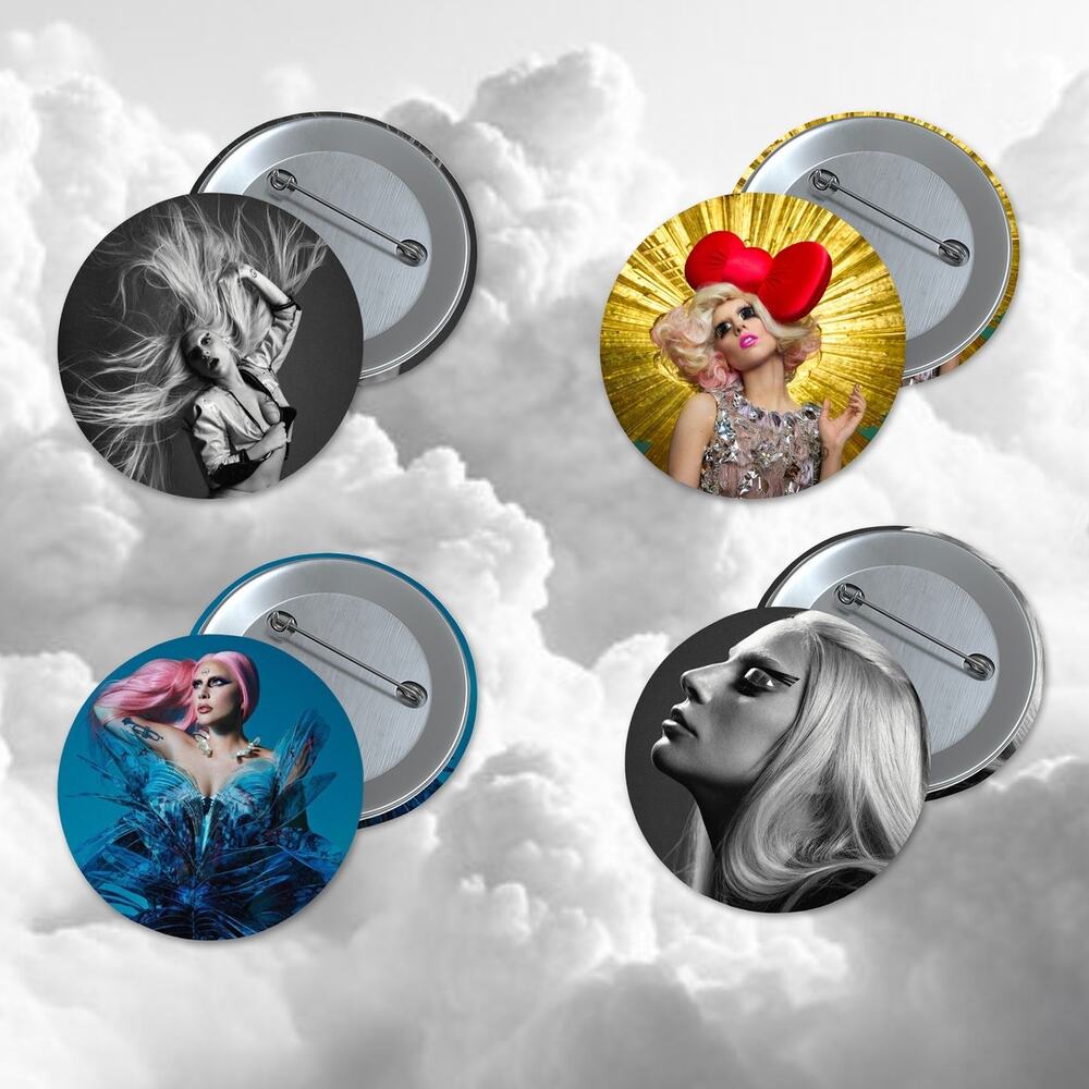 Lady Gaga 1.5 Inch Pinback Buttons Music Pop Artist Stocking Stuffer - Picture 1 of 1